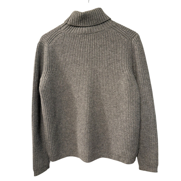 NEW! Jenni Kayne XS Oversized 100% Cashmere $545 Turtleneck Sweater Boxy Gray - Picture 3 of 11